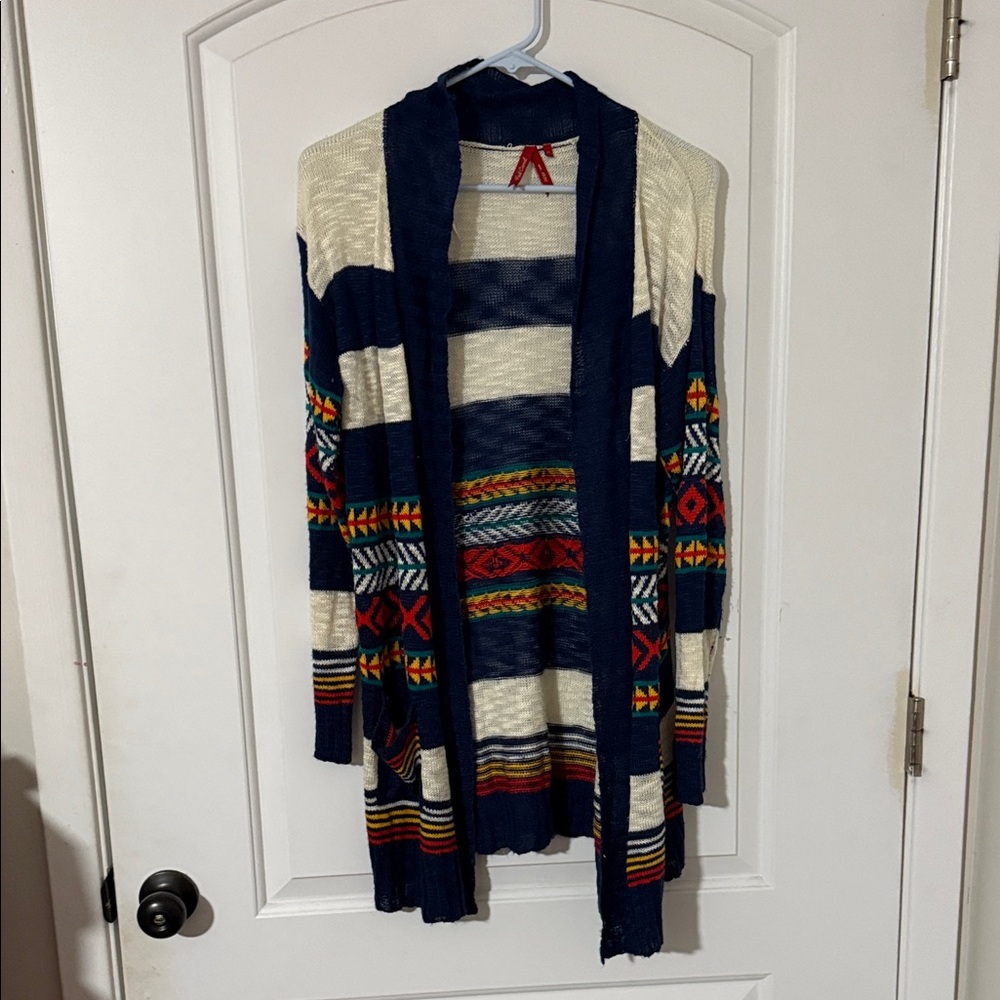 Red Camel Multicolor Patterned Cardigan